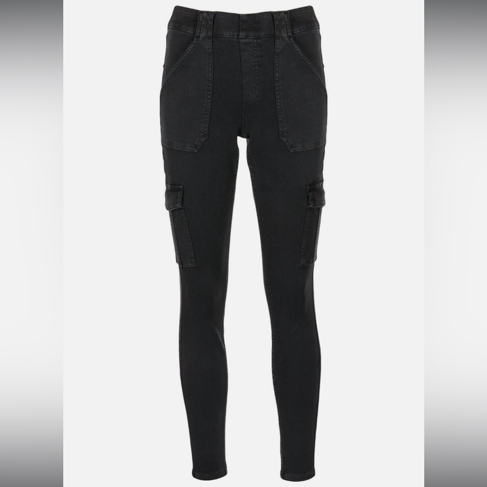 Women’s Spanx Stretch Twill Ankle Cargo Pants - 20311R - Washed Black - Medium